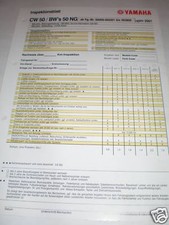 Foglio Di Ispezione Yamaha BW