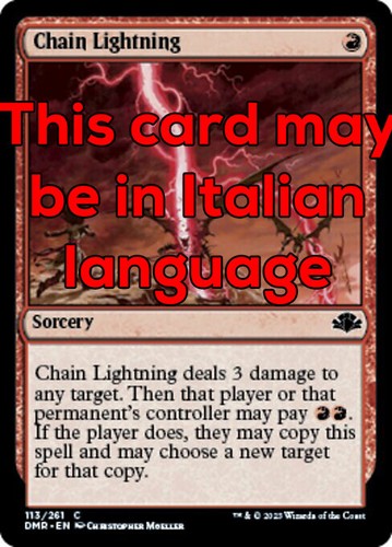 Mtg chain lightning exc - chain,