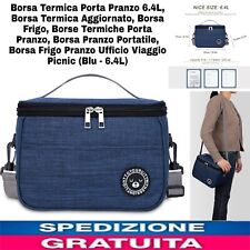 Borsa Termica Porta Pranzo 6.4L, Borsa Frigo,x Scuola Ufficio E Pic Nik 