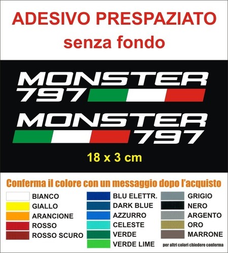 Adesivi ducati monster 797 - 797, kit