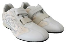 Scarpe ALBERTO GUARDIANI sneakers bianche borchie cinturino logo donna EU40/US9,5