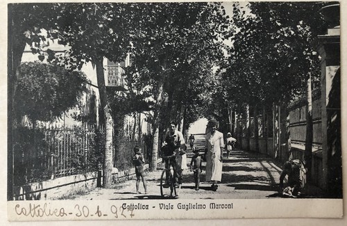 Cartolina cattolica viale - cattolica,