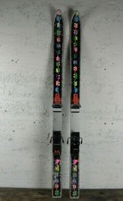 Sci da bambino vintage d'epoca SWYLON con attacchi SALOMON 130 cm usati trenini