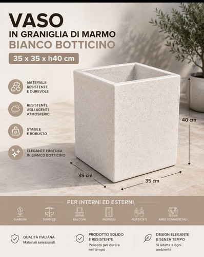 Vaso alto graniglia di - graniglia,