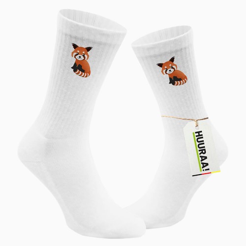 Calze unisex panda rosso - unisex,