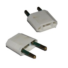 Spina vintage per lumi e abat jour bipolare 2 poli bianca 28mm x 30mm (corpo)