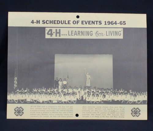 Calendario vintage h - calendario, 4-h