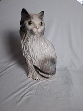 Gatto In Ceramica Vintage, Made In Italy, Stampo Con Firma E Logo Del Produttore