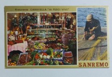 Ristorante Caravella Ai "Pesci Vivi" Sanremo Viaggiata 1978 Con Francobollo
