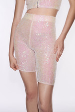 Pantaloncini Zara rosa pallido