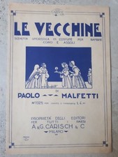 ANTICO SPARTITO MUSICALE LE