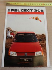 PEUGEOT 205 GTI 105 CV E NORMALI  DEPLIANT ORIGINALE PROSPEKT BROCHURE