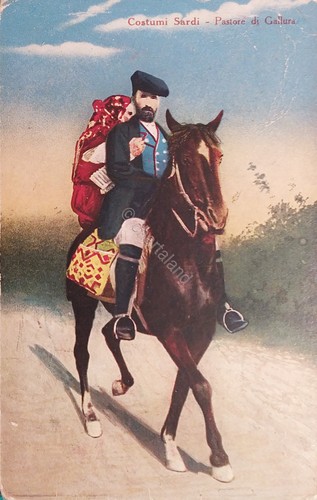 Cartolina costumi sardi - sardi,