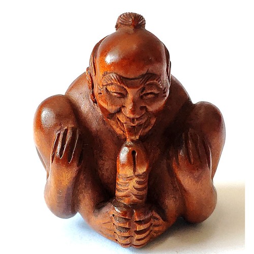 G8129 netsuke legno di - in,