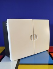 Mobile bagno anni '60 Carrara & Matta "Spluga" bachelite bianco nero Italia