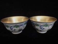 Coppia di tazze cinesi Doucai