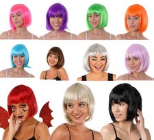 Parrucca corta bob flapper abito elegante festa donna 10 colori stile festa festa festa divertimento