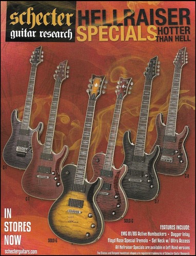 Pubblicità chitarra schecter - chitarra,