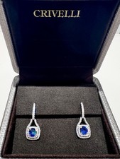 Orecchini Crivelli in oro con diamanti e zaffiri CRV25216