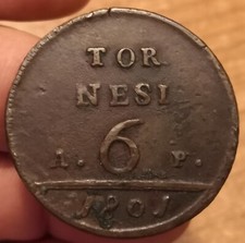 6 Tornesi 1801, Regno Di Napoli Ferdinando IV, Non Comune, BB+, Rif. 4729