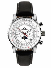 Cintura Hindenberg 120-H Air Fighter in pelle argento