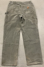 Salopette da lavoro Carhartt B11 MOS 34x34 verde tela falegname utility fit