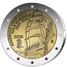 2 euro FDC ITALIA 🇮🇹 2025 ~ AMERIGO VESPUCCI 2025 ~