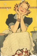 Cartolina retrò donna ragazza