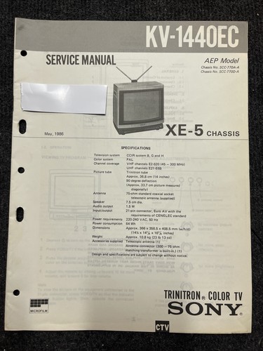 Sony 1440ec monitor crt tv - sony,