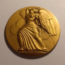 Vecchia Medaglia In Bronzo