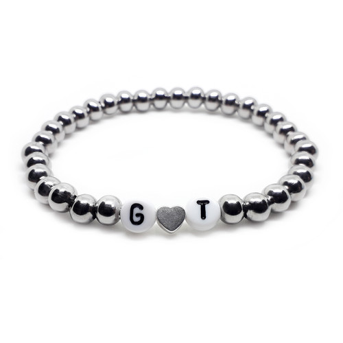 Bracciale con due iniziali - con, 2