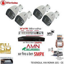 KIT VIDEOSORVEGLIANZA CLOUD DVR 8 CANALI 4 TELECAMERE 5MP AHD + HD500GB CCD SONY