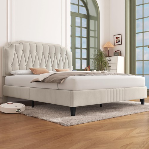 Letto imbottito matrimoniale - letto,