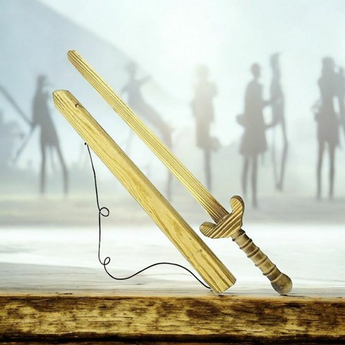 Spada legno medievale con - in,
