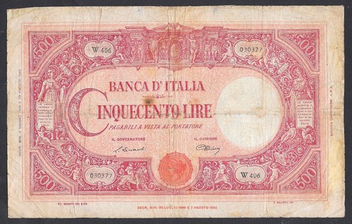 Italia banconota 500 lire - banconota,