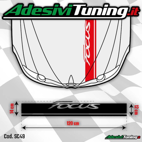 Adesivo striscia cofano ford - adesivo,