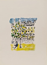 Orfeo Tamburi - 4 litografie - Vedute Parigi  cm 15x20 firmate