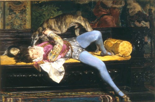 Dipinto olio giovane ragazza