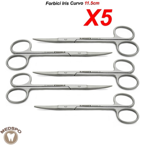 5pz forbici chirurgiche iris - forbici,