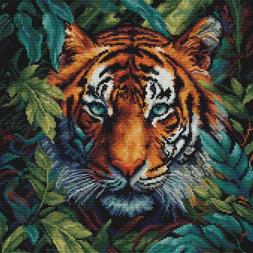 Kit punto croce jungle - kit, "jungle