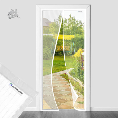 White magnetic mosquito net