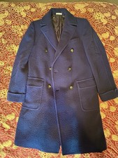 SuitSupply Cappotto Doppiopetto Ulster Blu Lana Casentino 42R