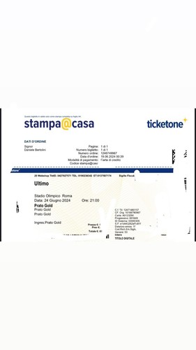 Biglietto concerto ultimo - biglietto,