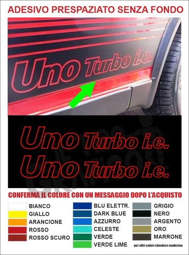 Kit adesivi fiat uno turbo - kit,