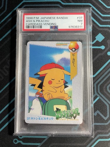 Ash pikachu bandai carddass - ash, &