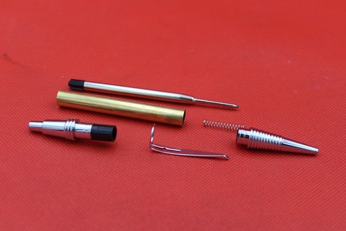 One chrome spiral click pen - one,