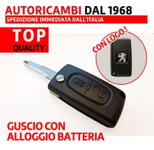 Cover guscio CHIAVE 2 Tasti Lama NE72 con alloggio batteria per Citroen Peugeot
