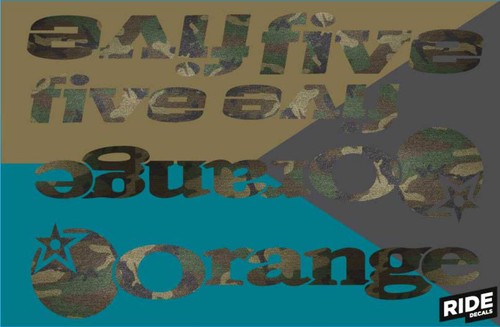 Orange five frame decal kit - frame,