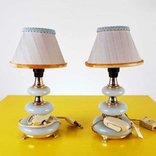 coppia di abat jour vintage in