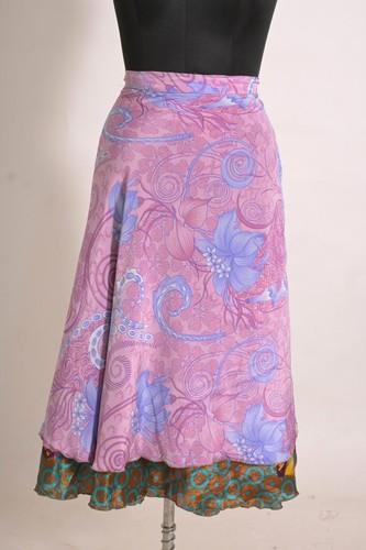 Gonna avvolgente seta - in, boho